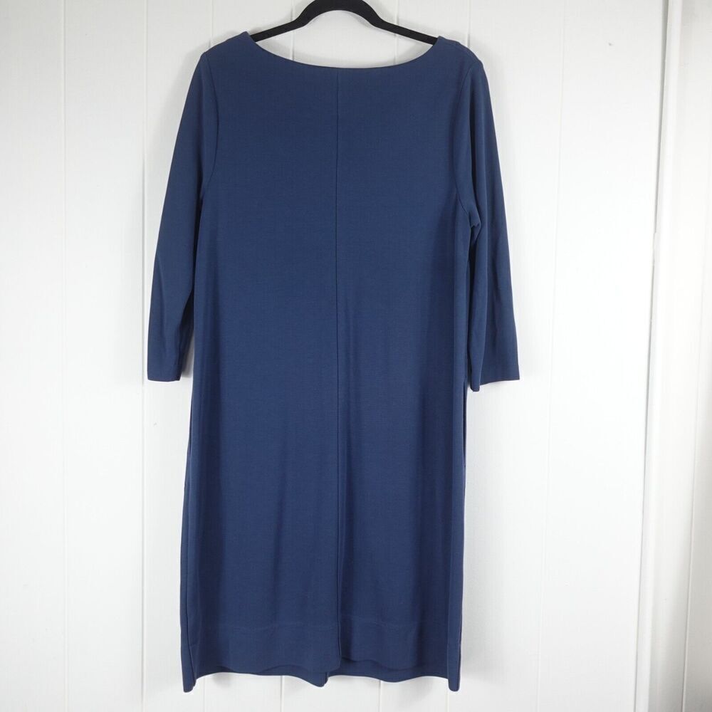 J. Jill Womens Ponte Blue Dress Large Tall